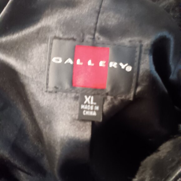 GALLERY NEW YORK CHIC HOODED GROVED FAUX FUR JACKET BLACK SIZE XL - Picture 5 of 6